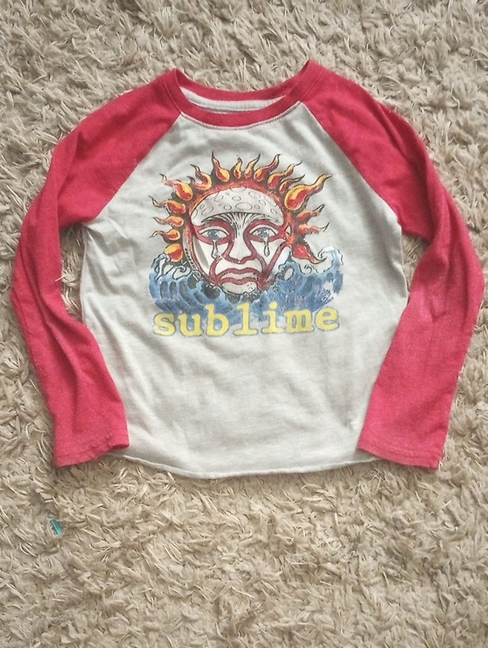 Live Nation Kids Red & Grey Raglan Sublime Tee